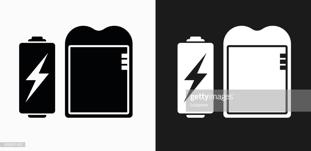 Film Roll And Darkroom Icon On Black White Vector Background
