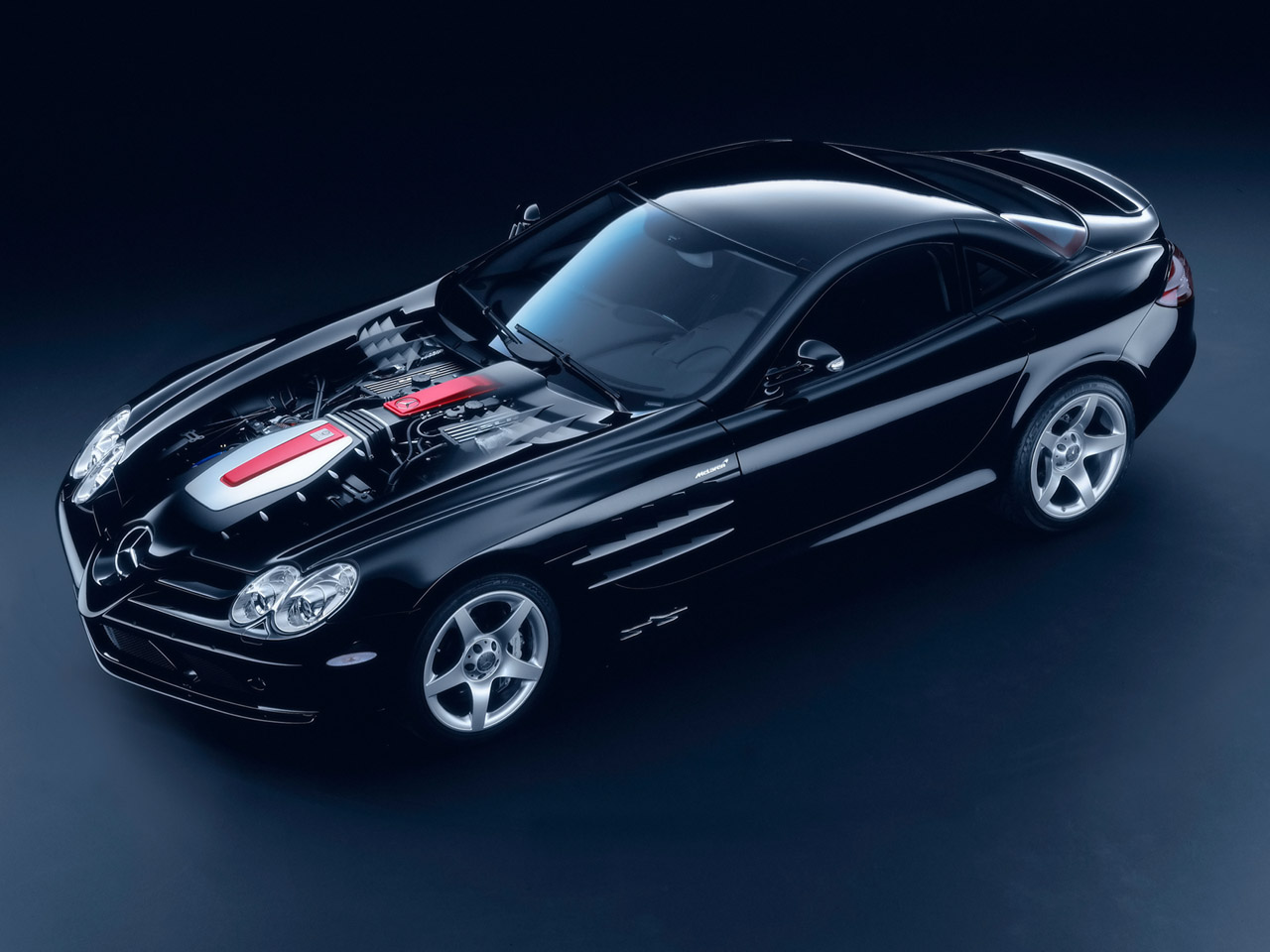 Mercedes Benz Slr Mclaren Black Engine Wallpaper
