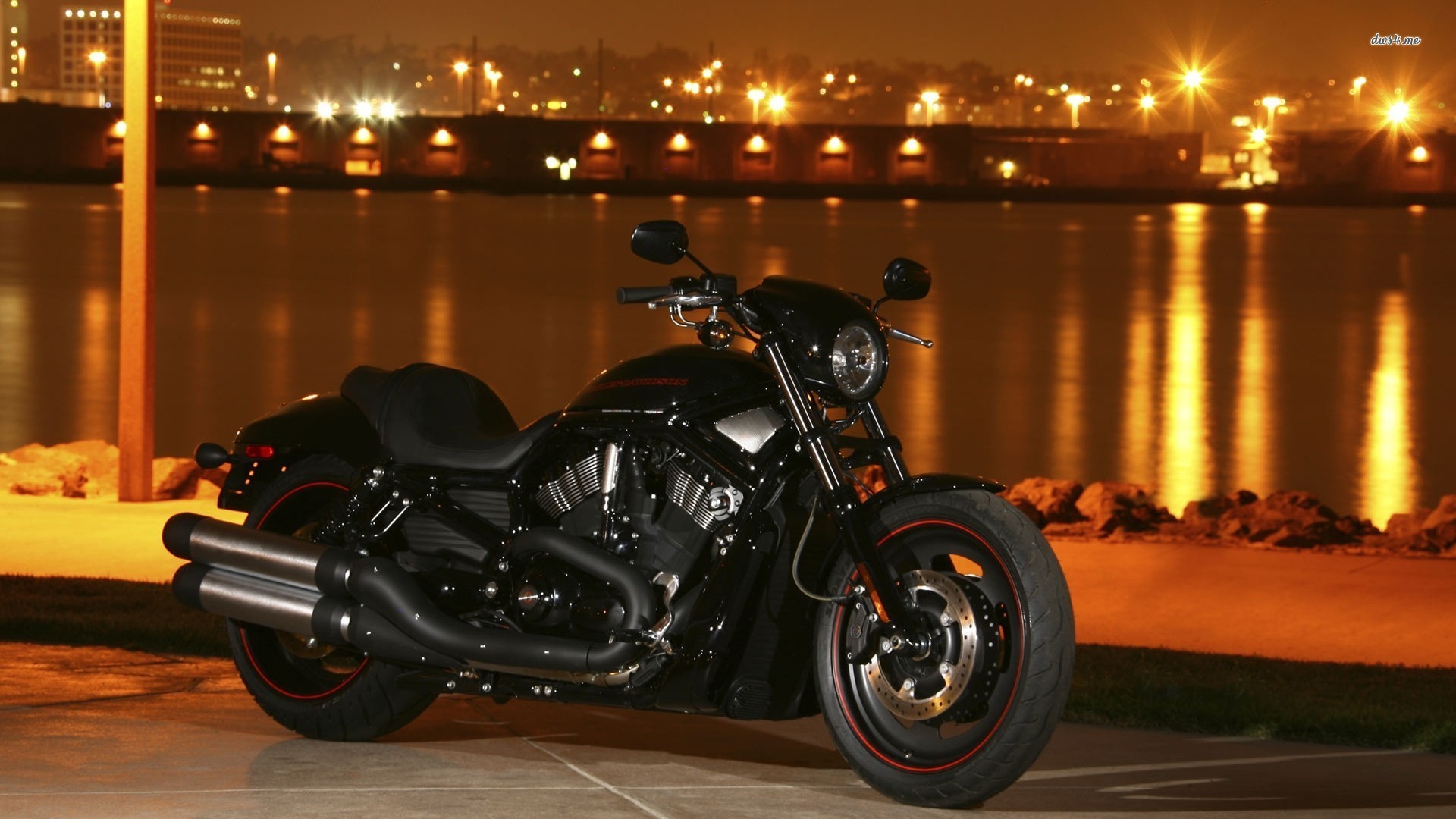 Black Motorcycle Harley Davidson Wallpaper Background
