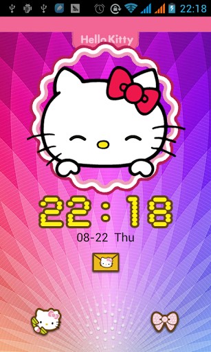 Bigger Hello Kitty Smile Lock Screen For Android Screenshot