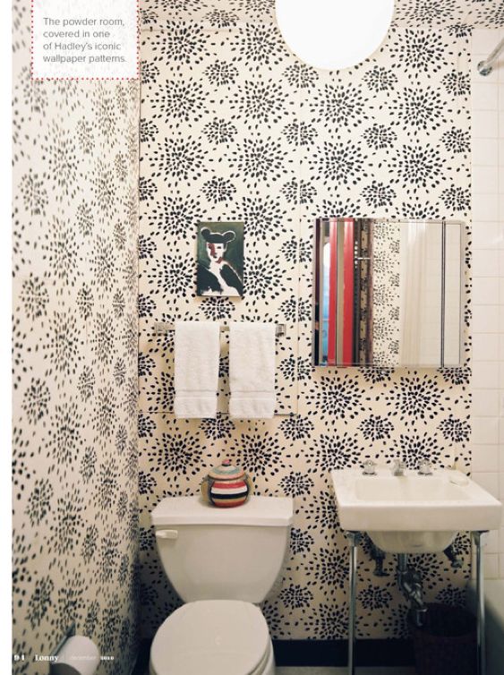 Small Amounts Of Wallpaper In Bathroom Blackandwhite