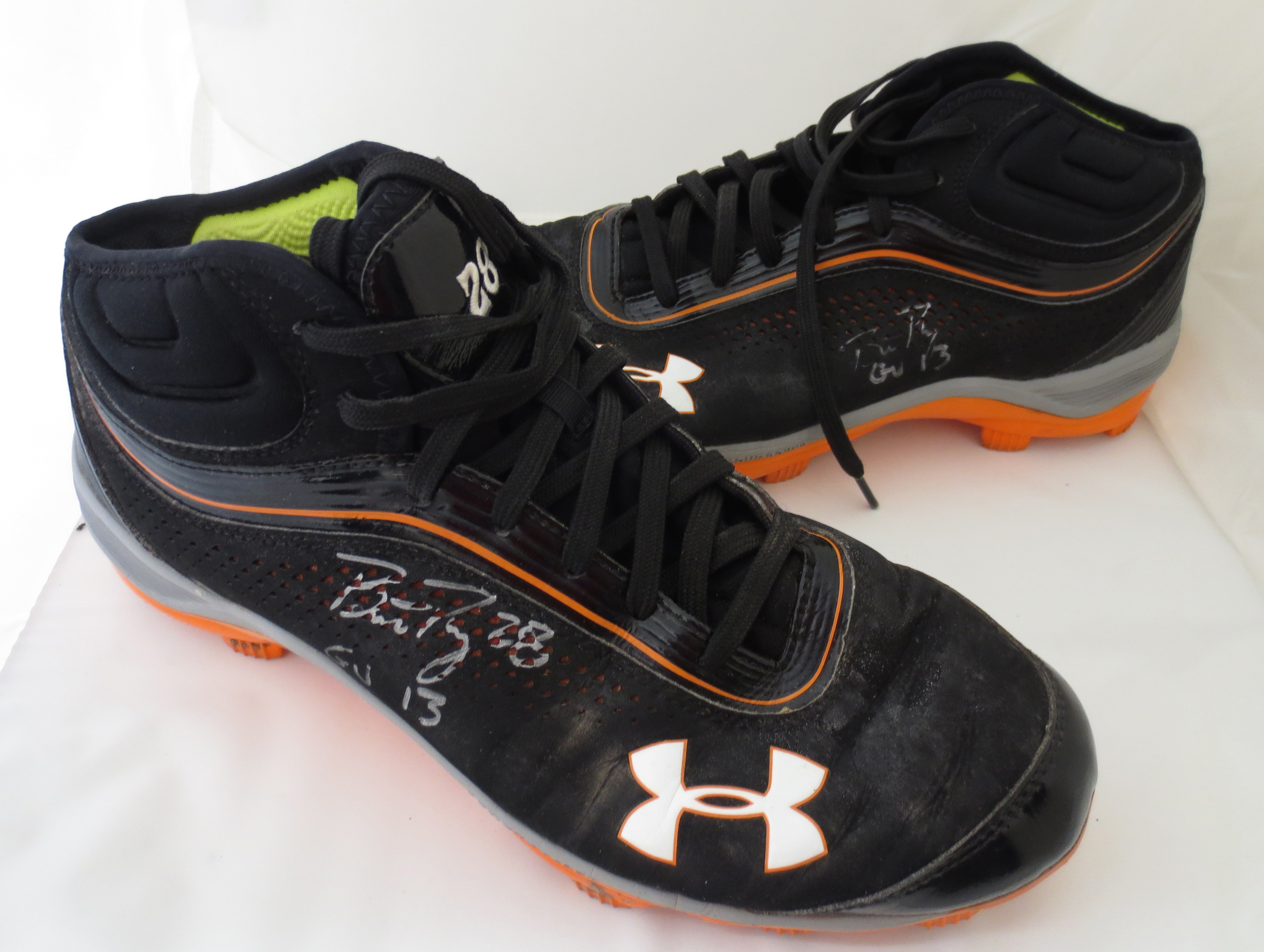 Buster Posey Autographed Game Used Worn Baseball Batting Cleats Lojo