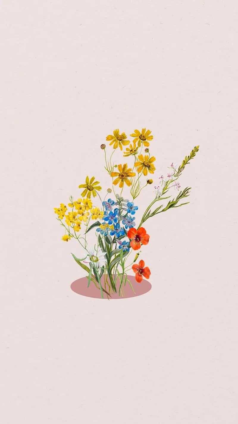 Minimalist Flower Aesthetic Wallpaper