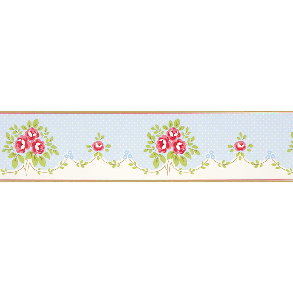 Floral Bouquet Whitewell Boutique Wallpaper Border Shabby Chic