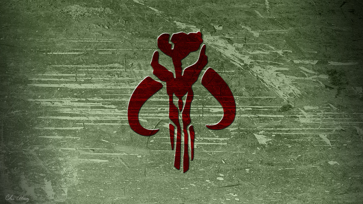 Mandalorian Symbol On Metal By Chris Alvarez