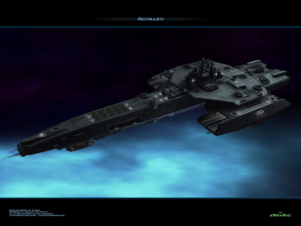 Starship Achilles From Stargate Puter Desktop Wallpaper