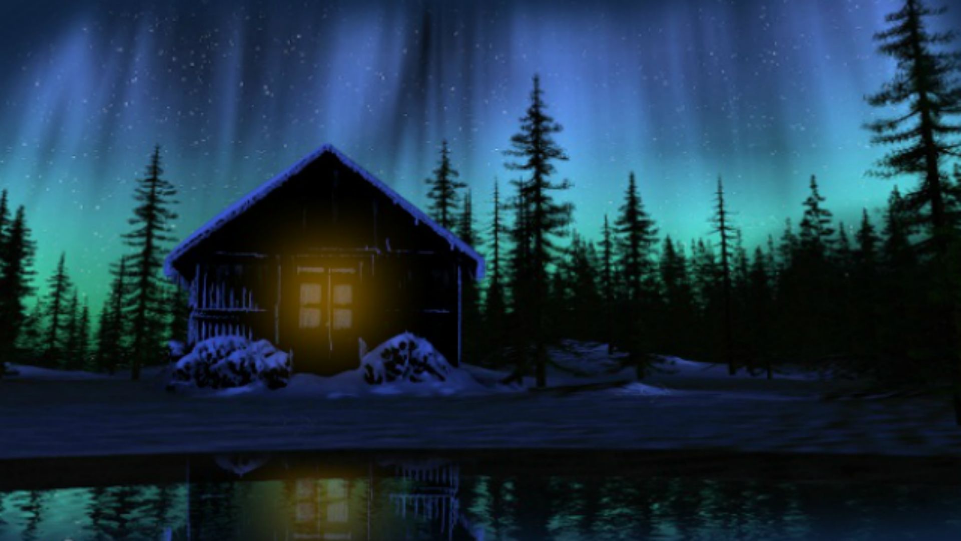 Winter Night Desktop Wallpaper
