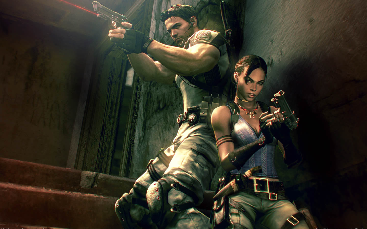 Alomar And Chris Redfield In Resident Evil Is A Great Wallpaper