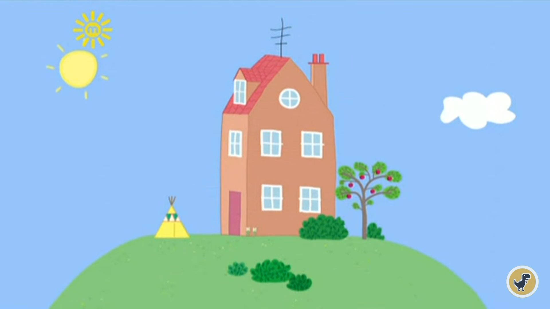 Peppa Pig House Background Wallpaper