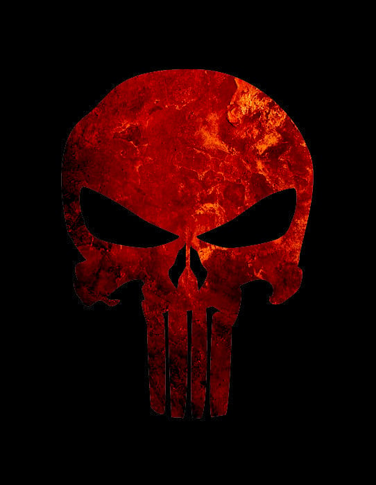 Punisher Logo Skull Red By