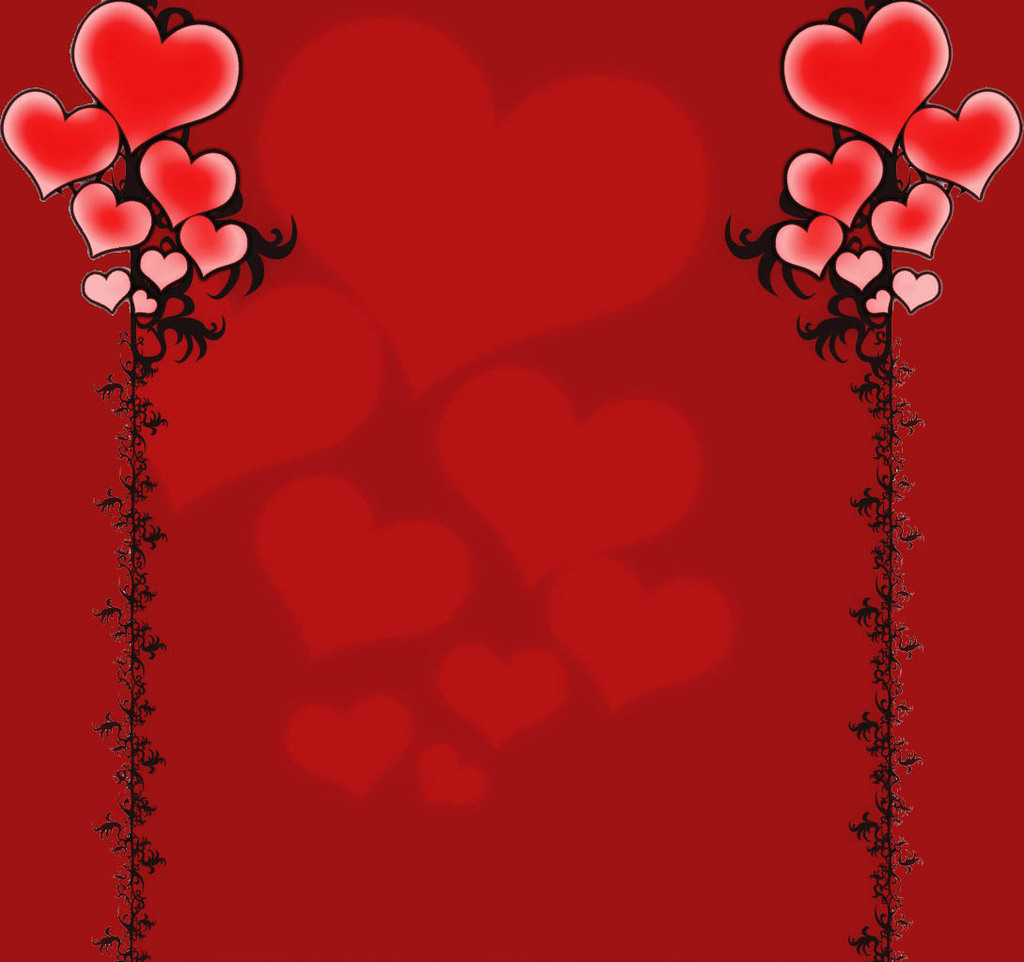 Red Love Border Ppt Background For Your Powerpoint