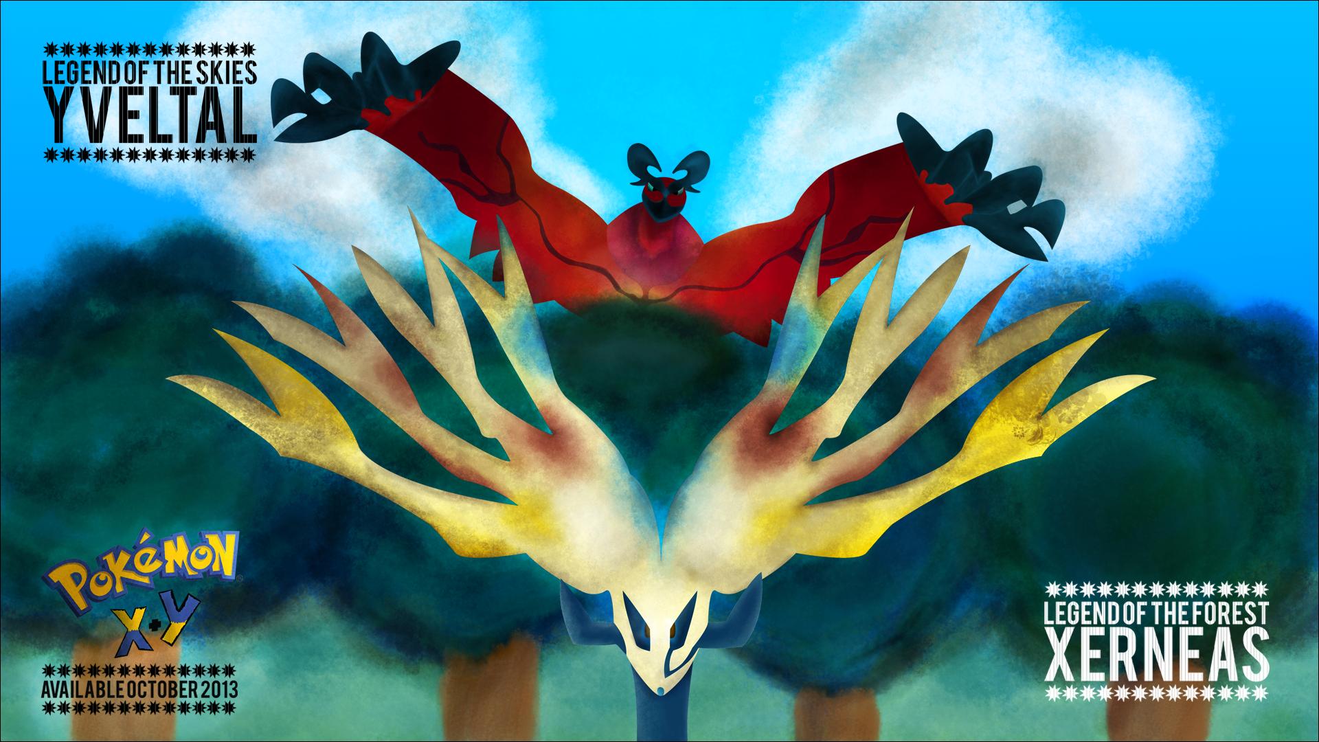 Legendary Pokemon X And Y Wallpaper Xerneas Yveltal Made