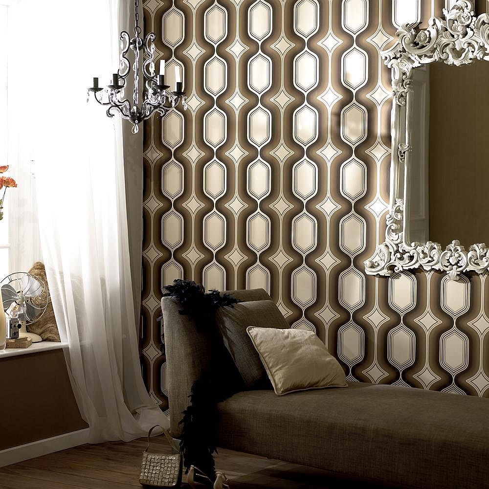 That Inspire You To Try Out Geometric Wallpaper Interior Design