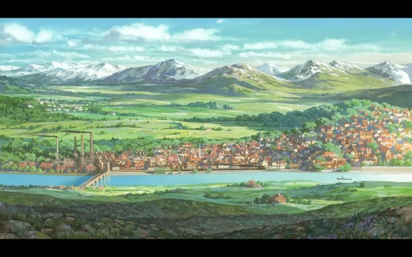 Howls Moving Castle Wallpaper Widescreen Howl City