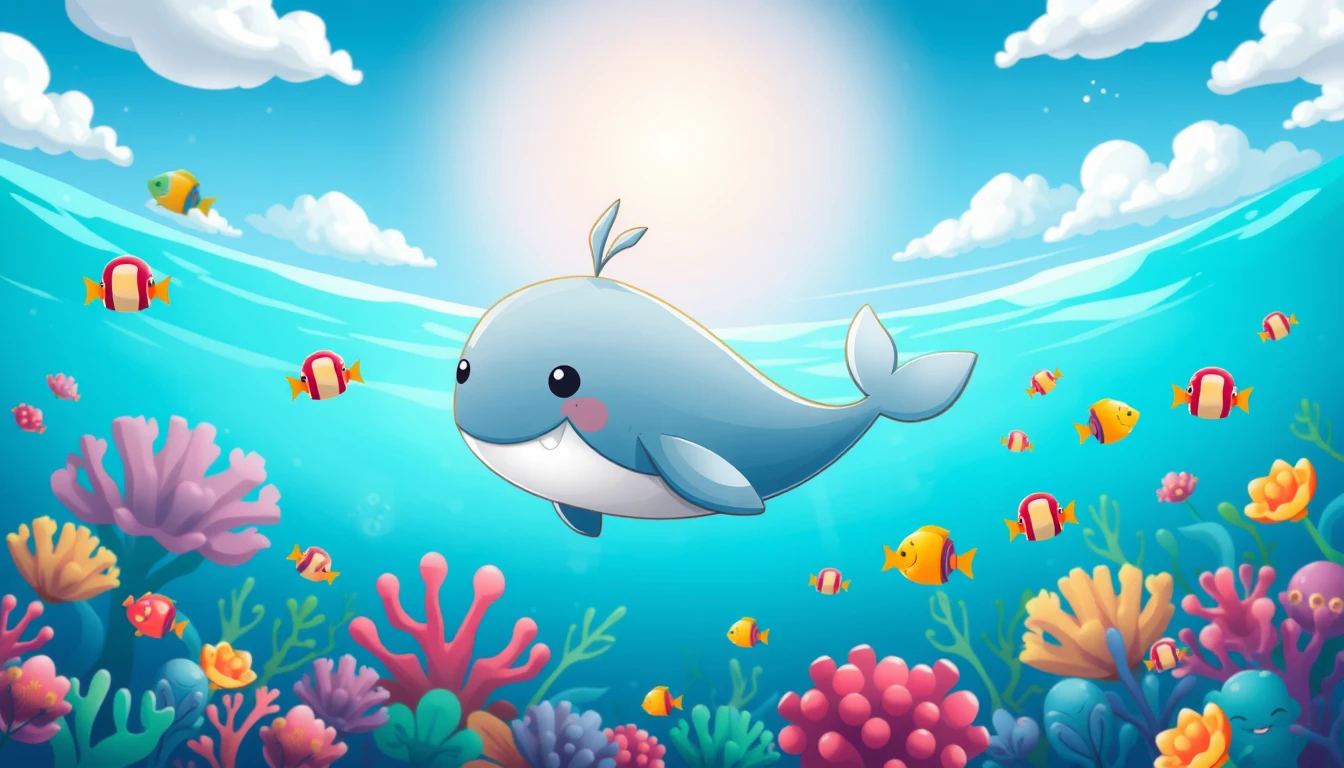 Cute Whale Wallpaper