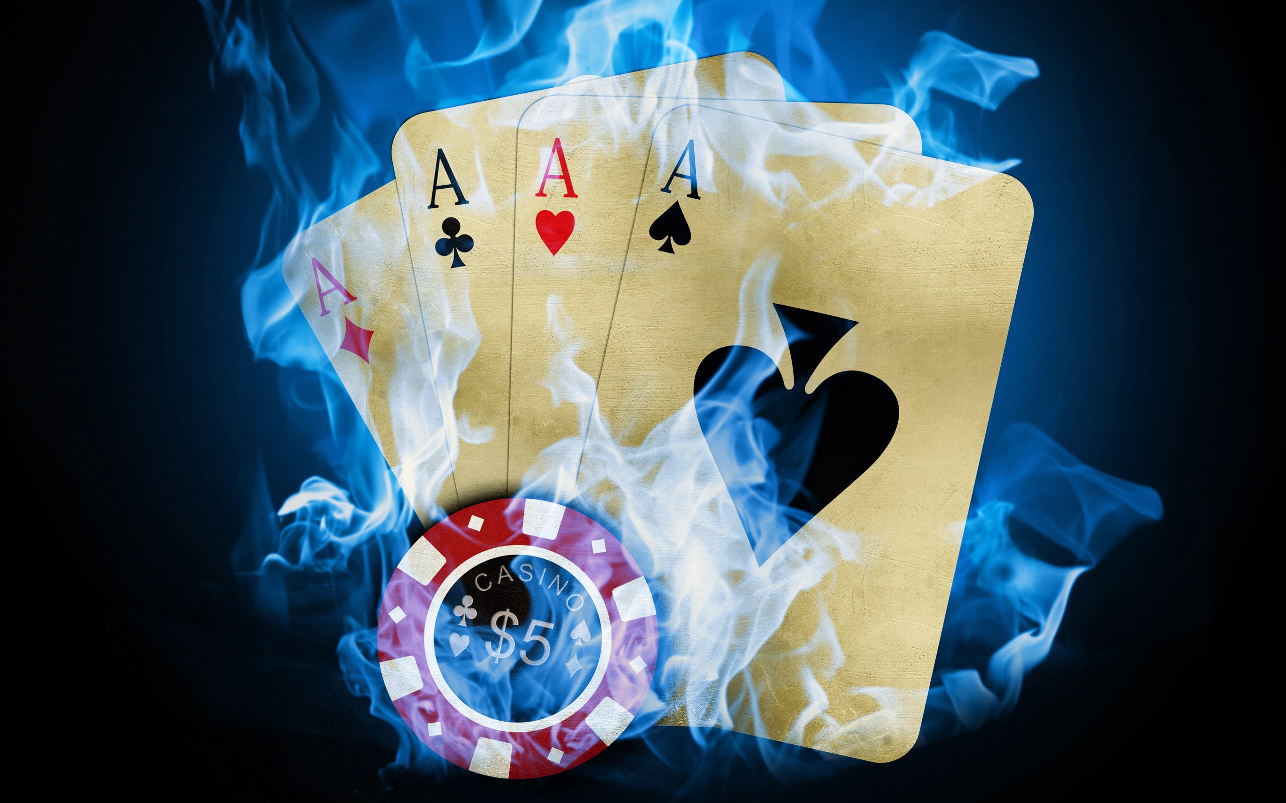 Poker Fire Cards Flames HD Wallpaper