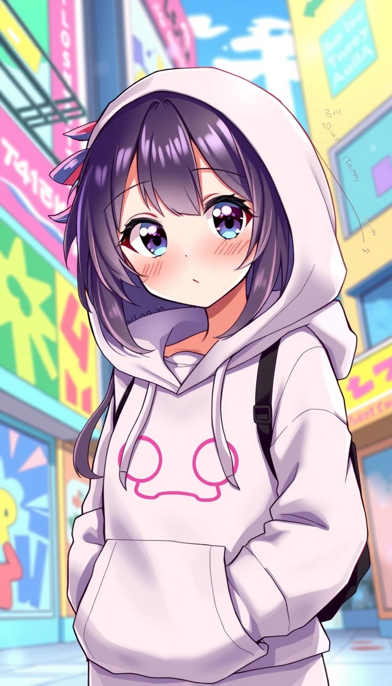 Anime Hoodie Girl Wallpaper