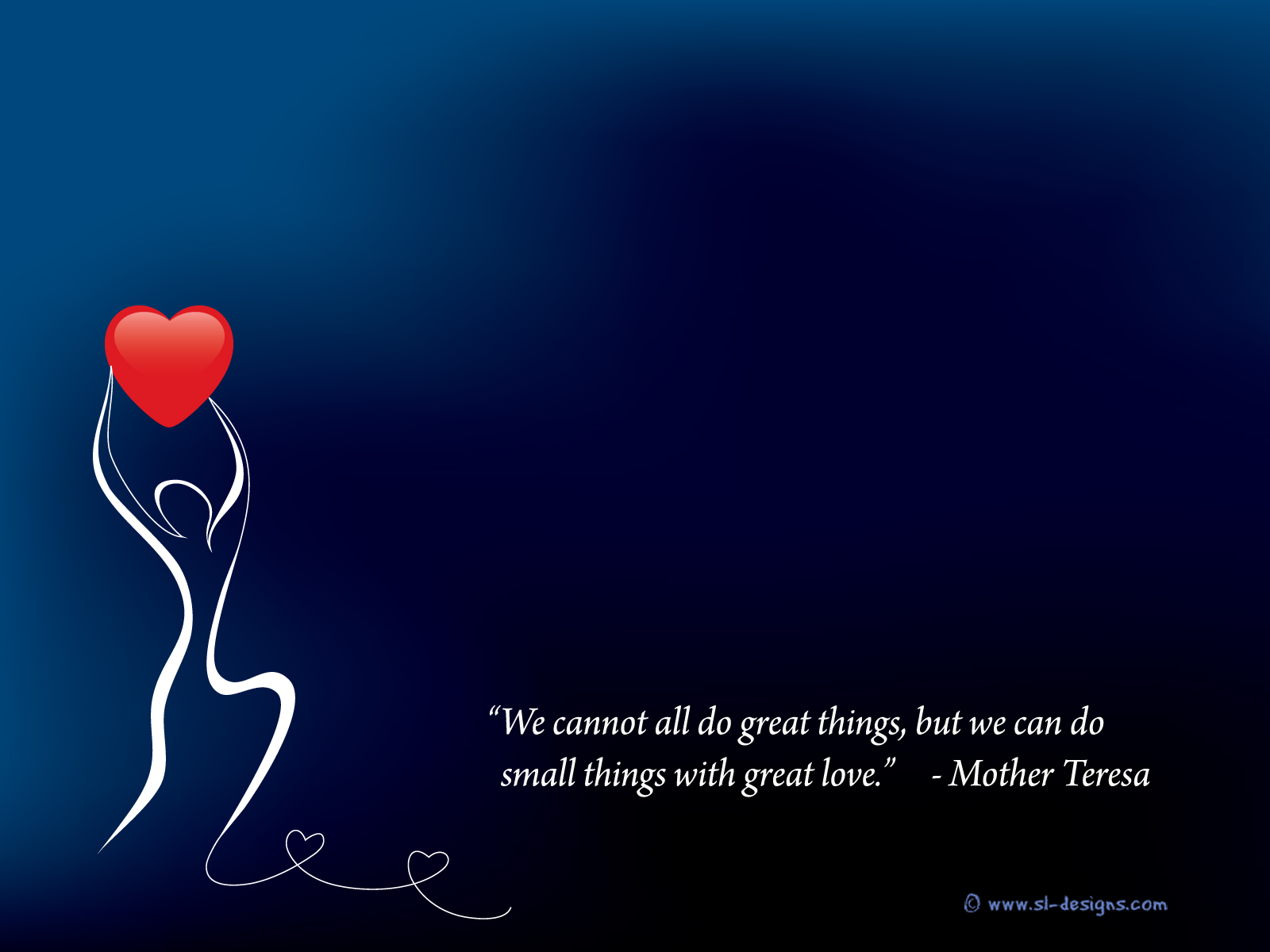 With Great Love Mother Teresa Quotes On Wallpaper Sl Designs