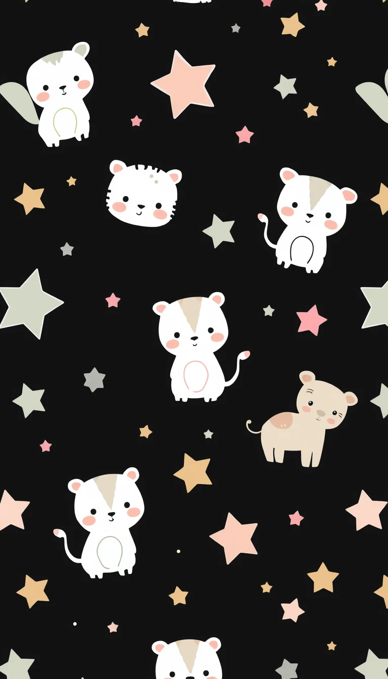 Kawaii Black Wallpaper