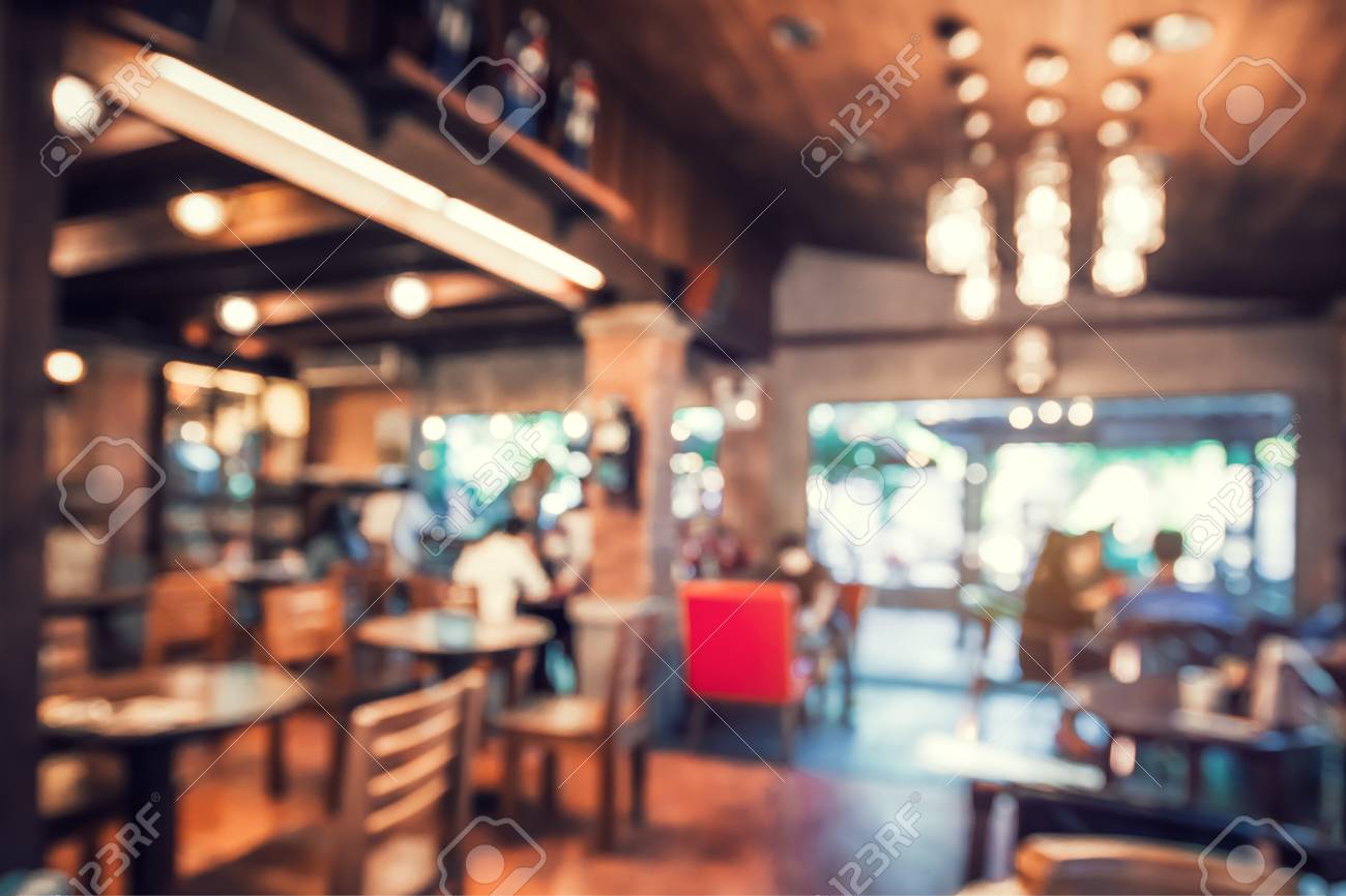 Blurred Background Image Of Coffee Shop Abstract Blur