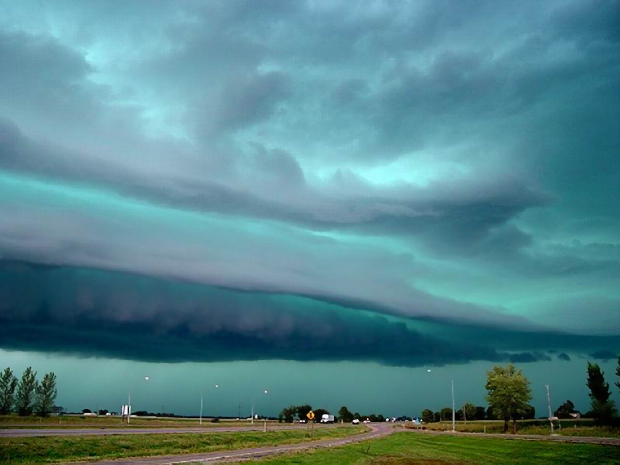 Layered Storm Clouds Tornadoes Wallpaper