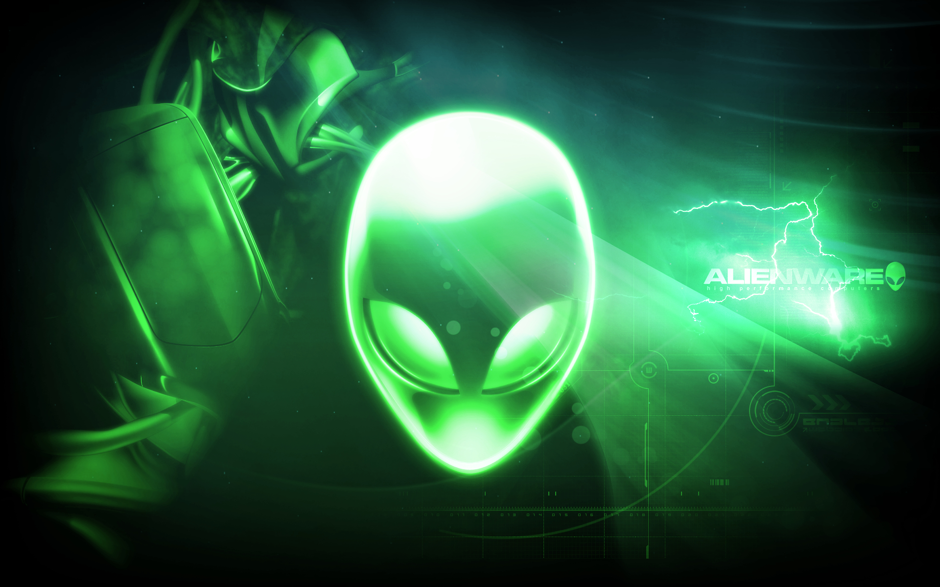 Promise Reloaded Alienware Desktop Green Wallpaper HD