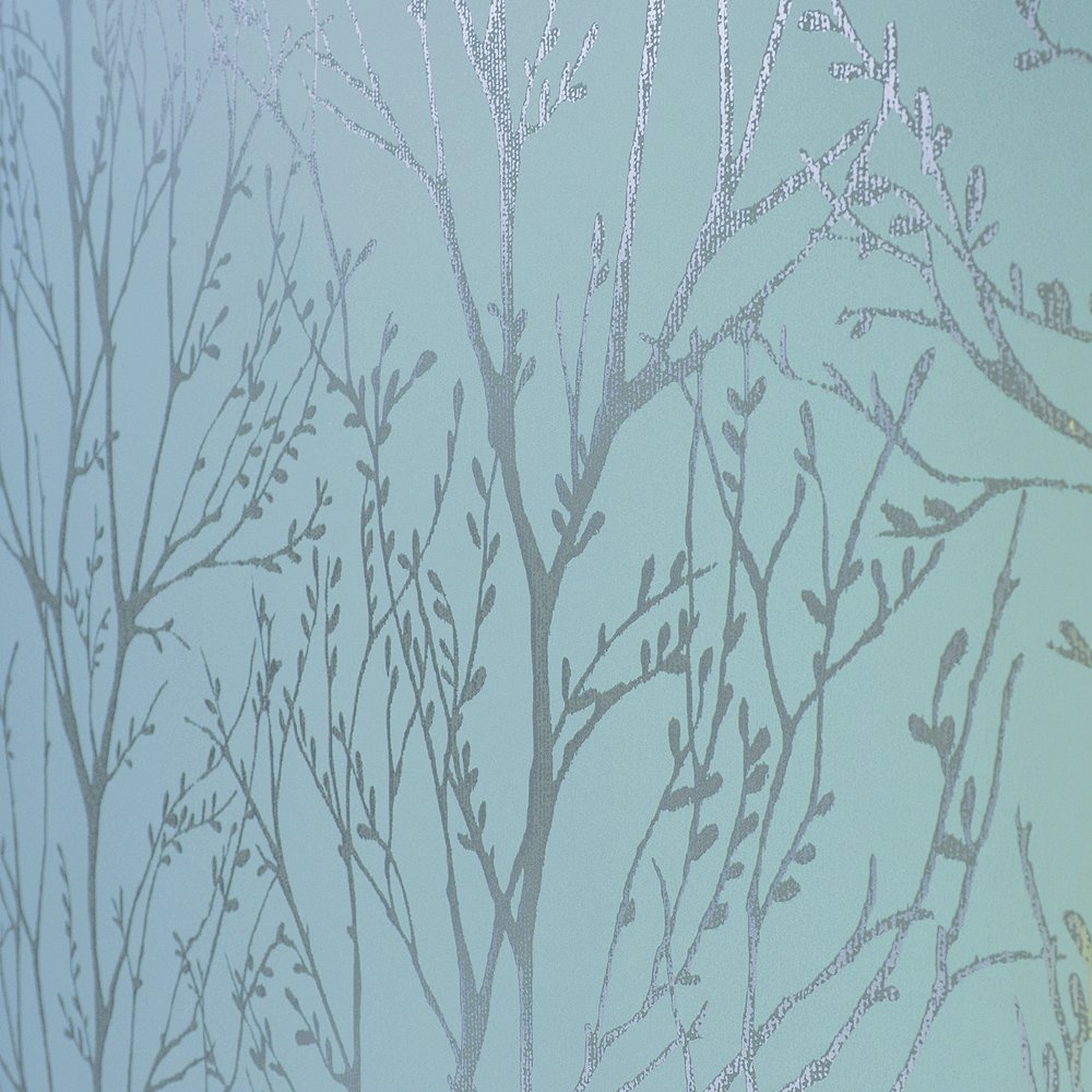 Home Wallpaper Patterned Shimmer Teal