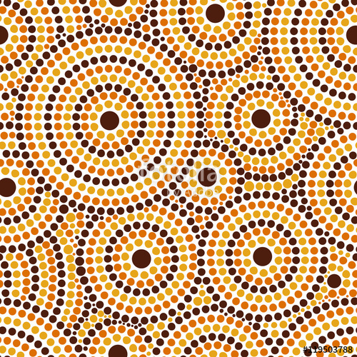 Australian Tribes Dot Pattern Vector Seamless Aboriginal
