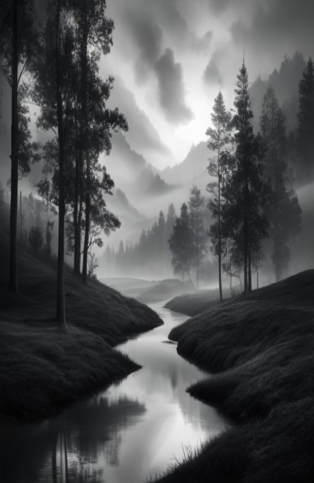 Black And White Nature Wallpaper