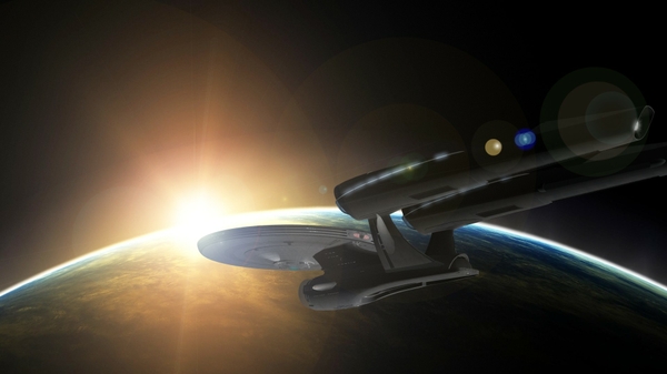 Star Trek Outer Space Plas Enterprise Wallpaper
