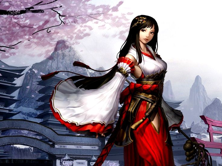 Warrior Anime Asian Beautiful Female Japanese