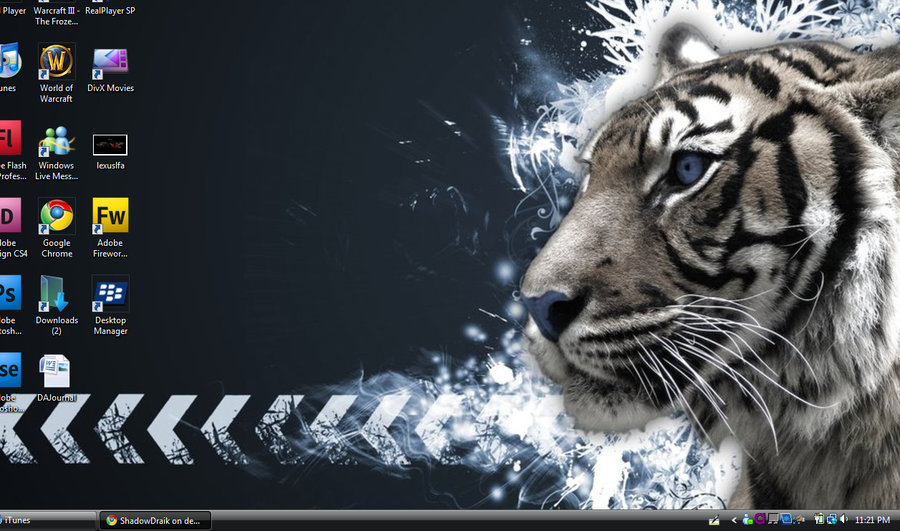 My Tiger Desktop Background By Shadowdraik
