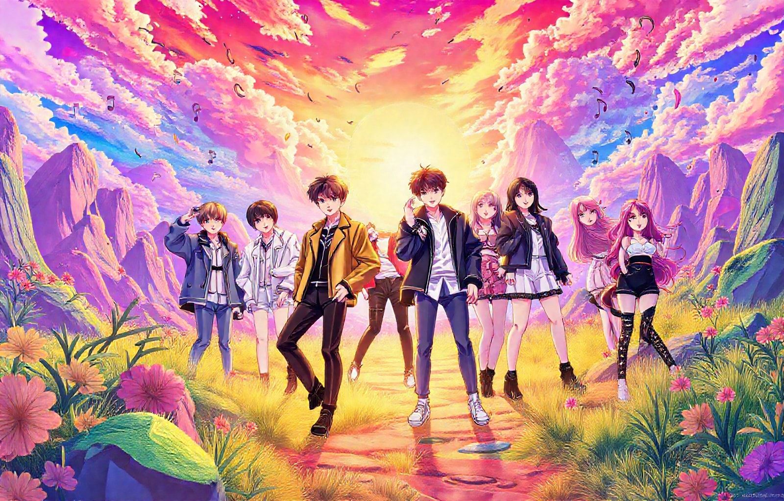 Bts And Blackpink Anime Wallpaper