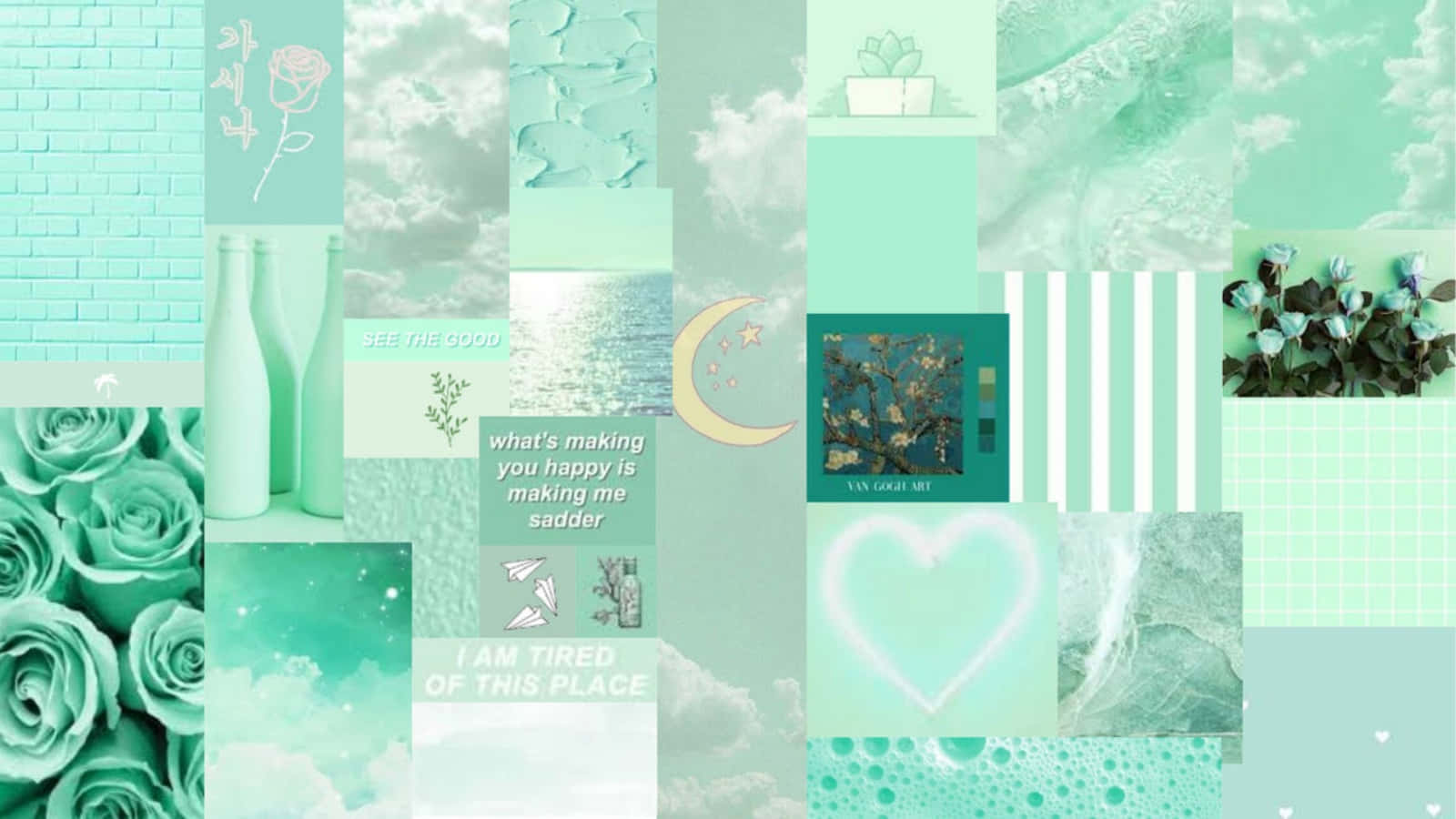 A Contemporary Atmosphere Of Pastel Green With Soothing Aesthetics On Desktop Wallpaper