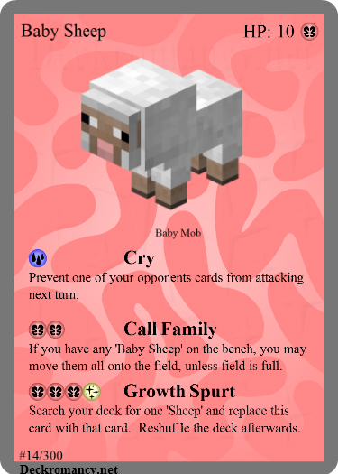 Minecraft Tcg Baby Sheep By Acaroa