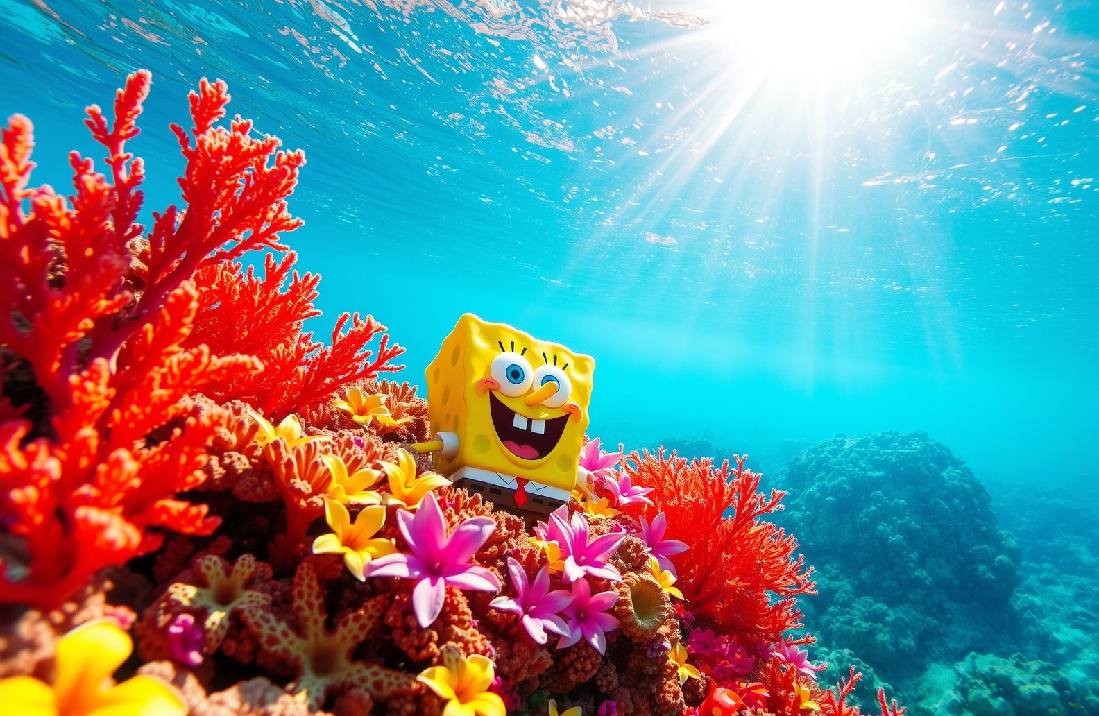 Spongebob Flower Background