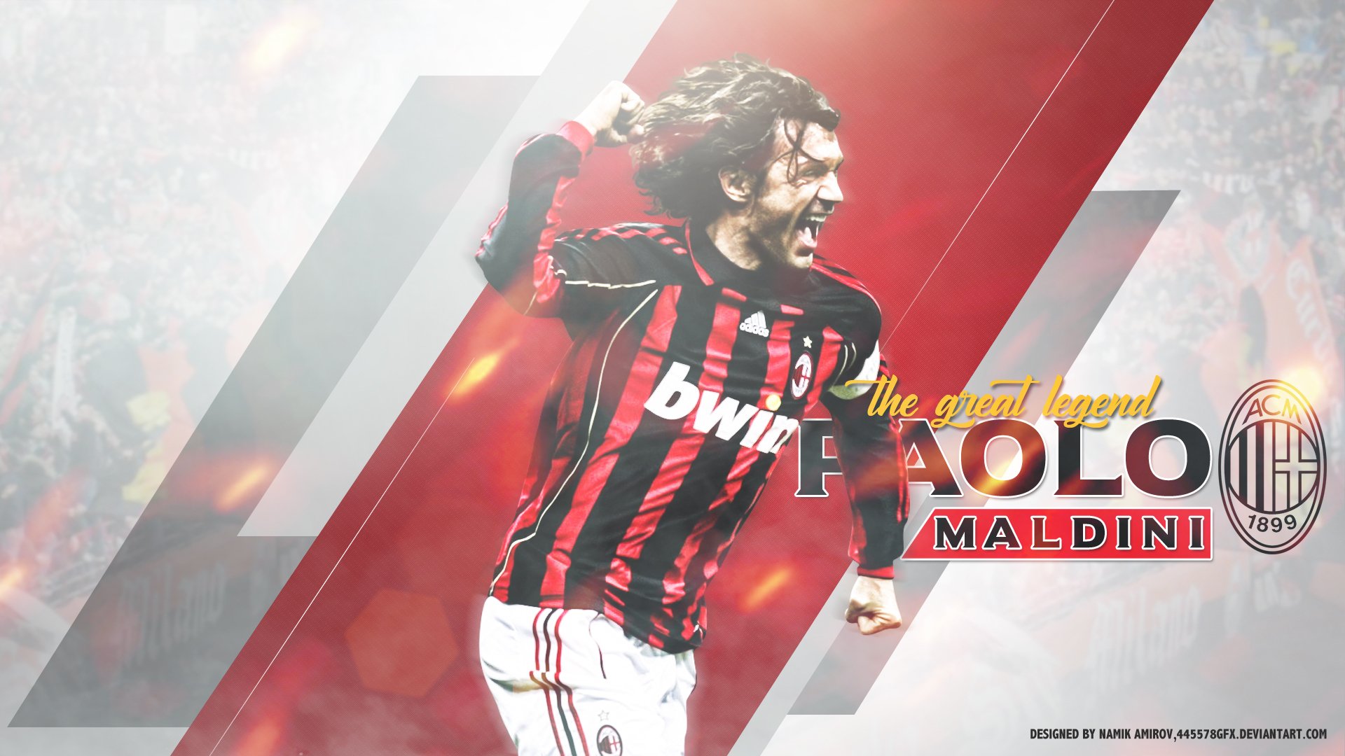 Paolo Maldini Milan Legend HD Wallpaper Background Image
