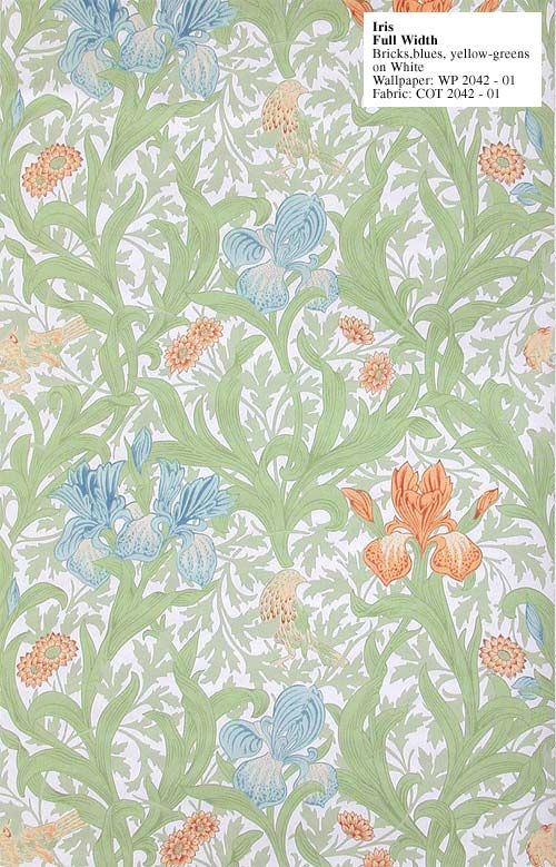 William Morris Reproduction Wallpaper Iris Designed By J H Dearle