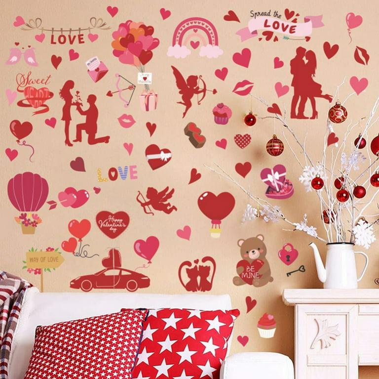 Sheets Valentine S Day Window Cling Decorations Removable Heart