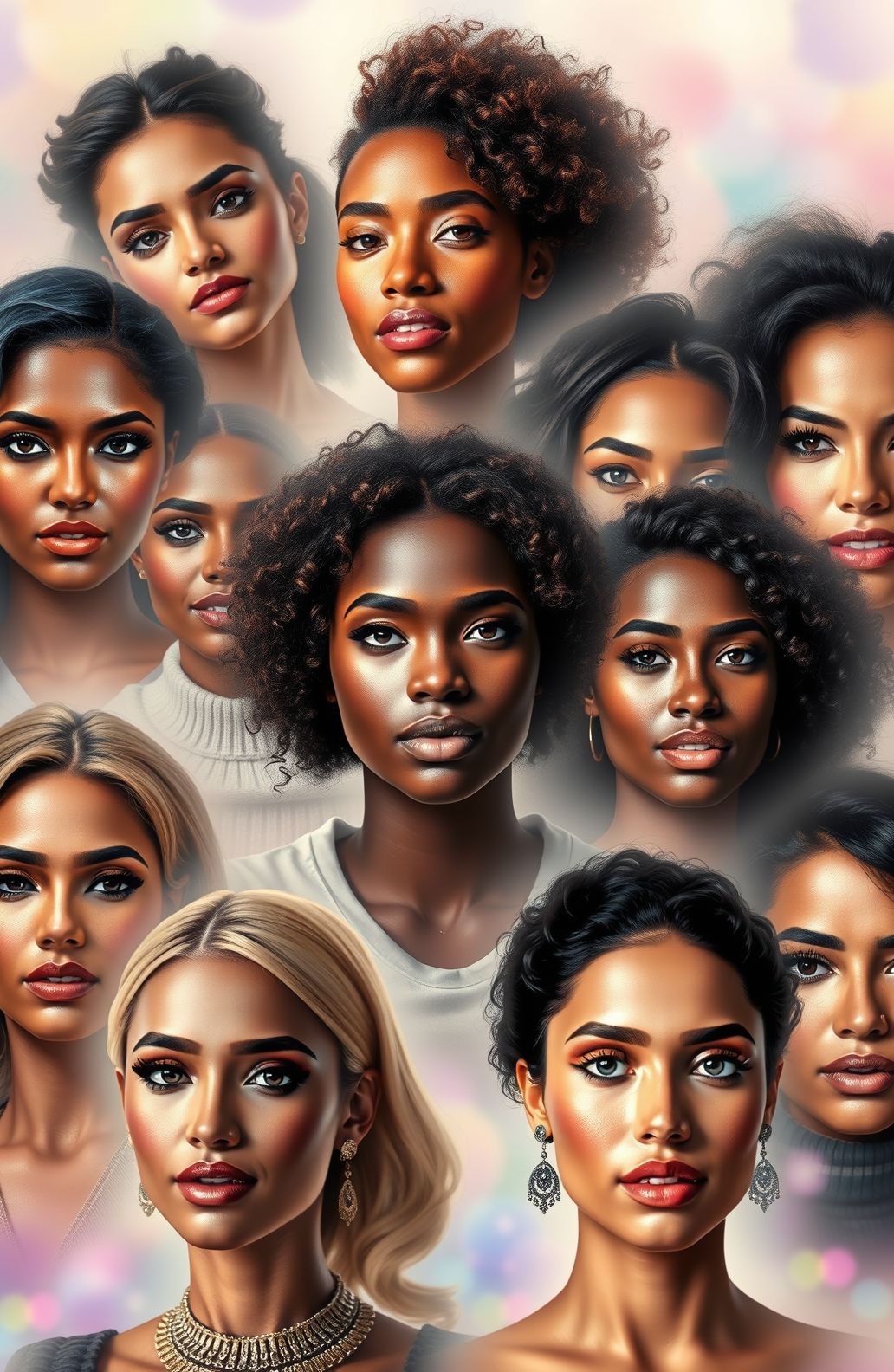 Beautiful Women Faces Wallpaper