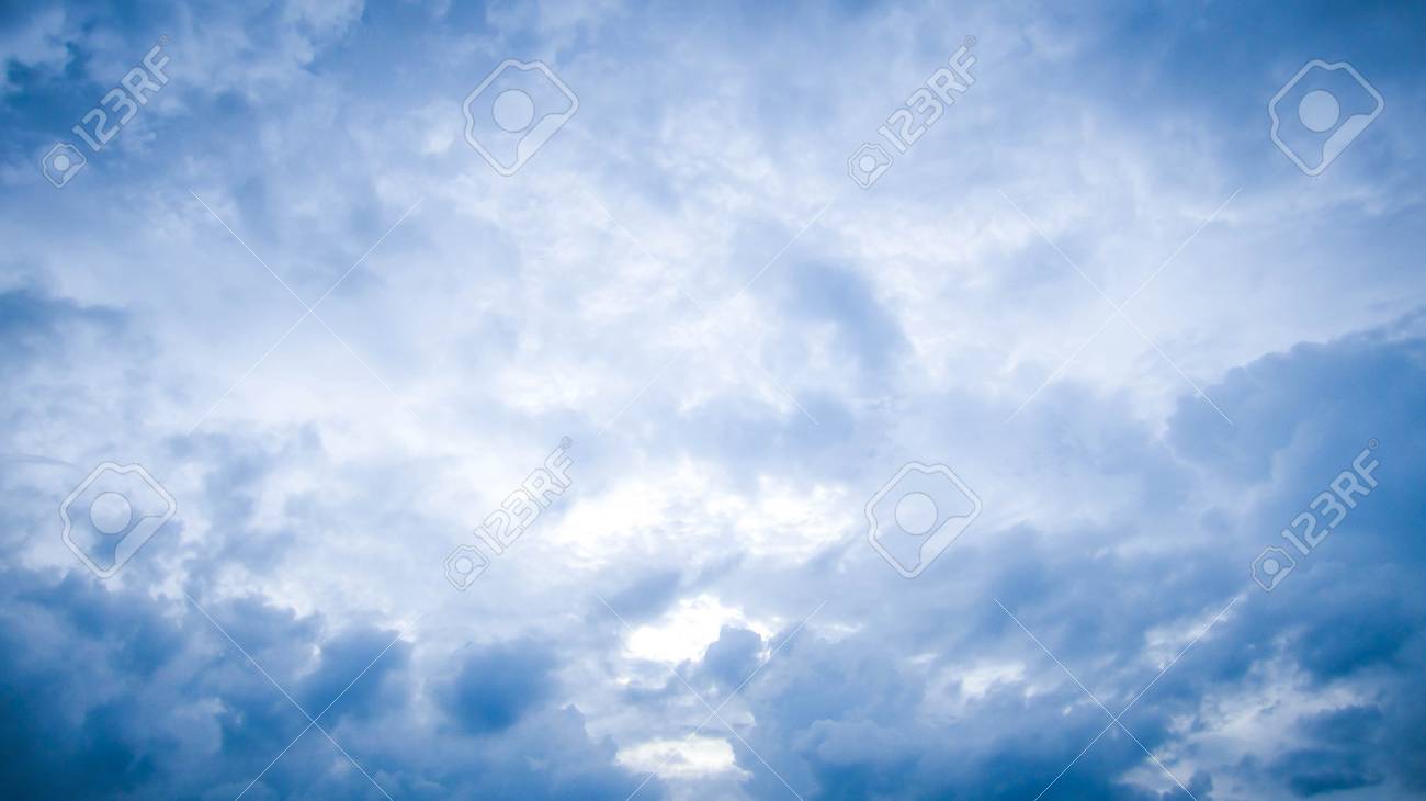 Blue Background With Clouds Very Bright Beautiful Is The Most