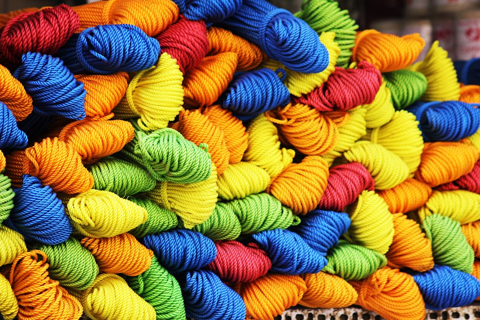 Photo Yarn Wool Cords Colorful Green