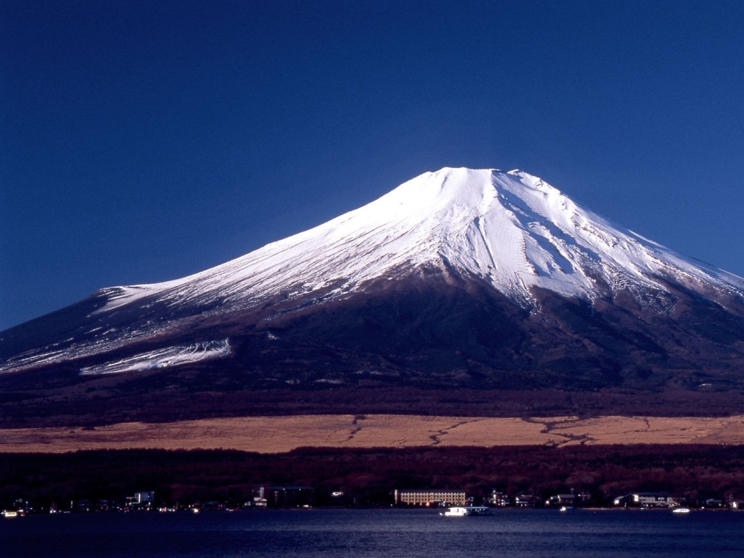 Mount Fuji Sea Japan Wallpaper Stock