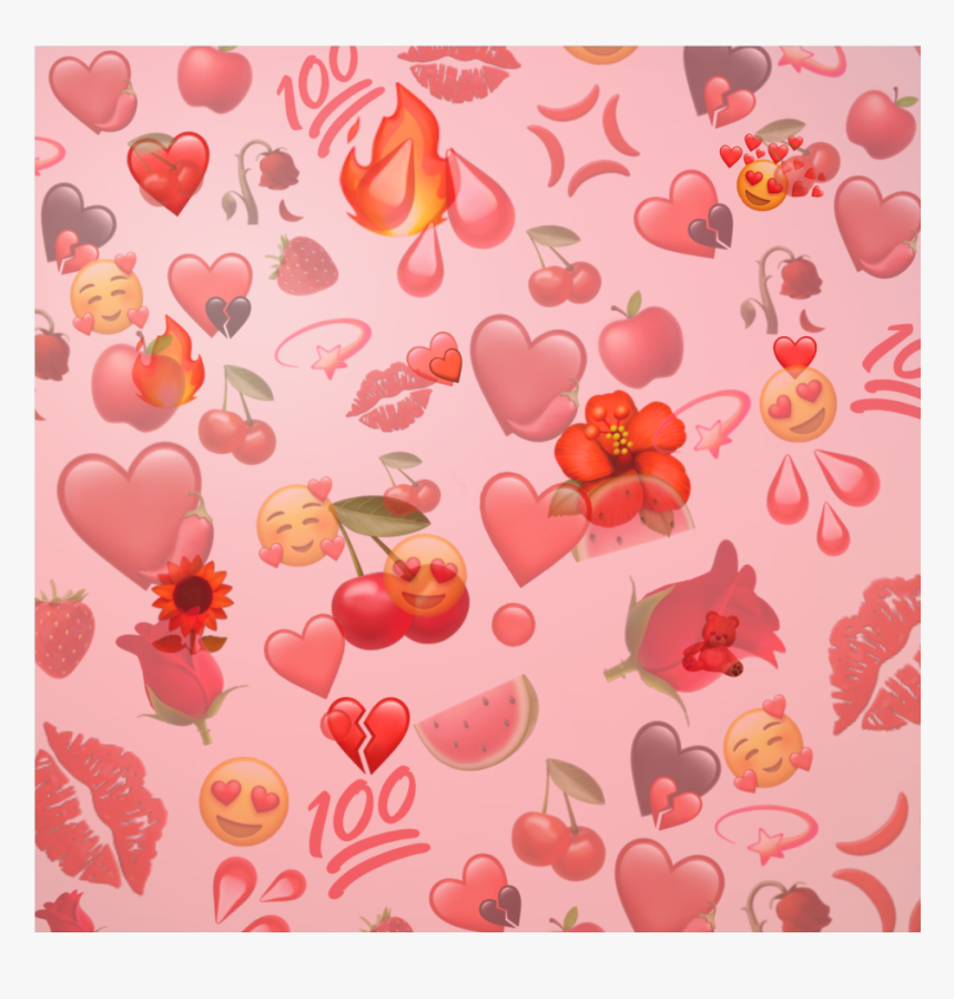 Sticker Emoji Red iPhone Hearts Kiss Emojis Wallpaper HD