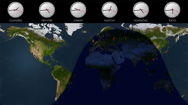 Solar World Clock Attractive And Time Zone Desktop