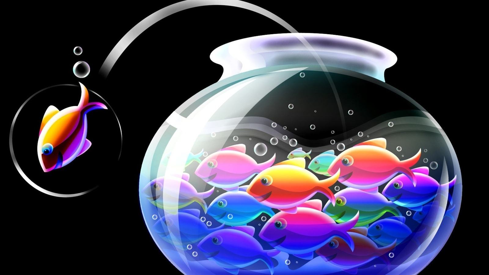 Wallpaper Background Animated Fish Aquarium Bubbles 3d