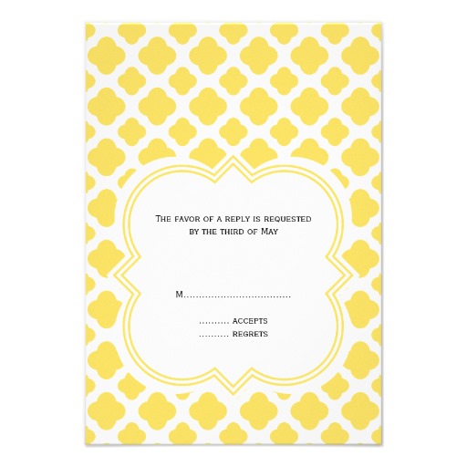 Monogram Background Shapes Lemon Yellow And
