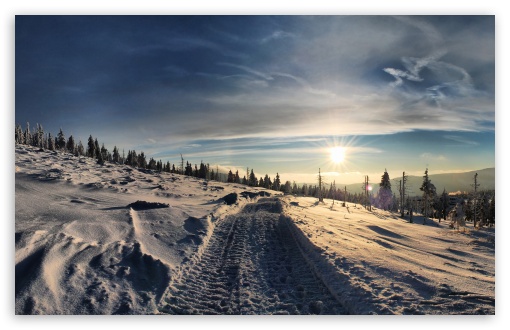 Snowmobile Trails HD Wallpaper For Standard Fullscreen Uxga