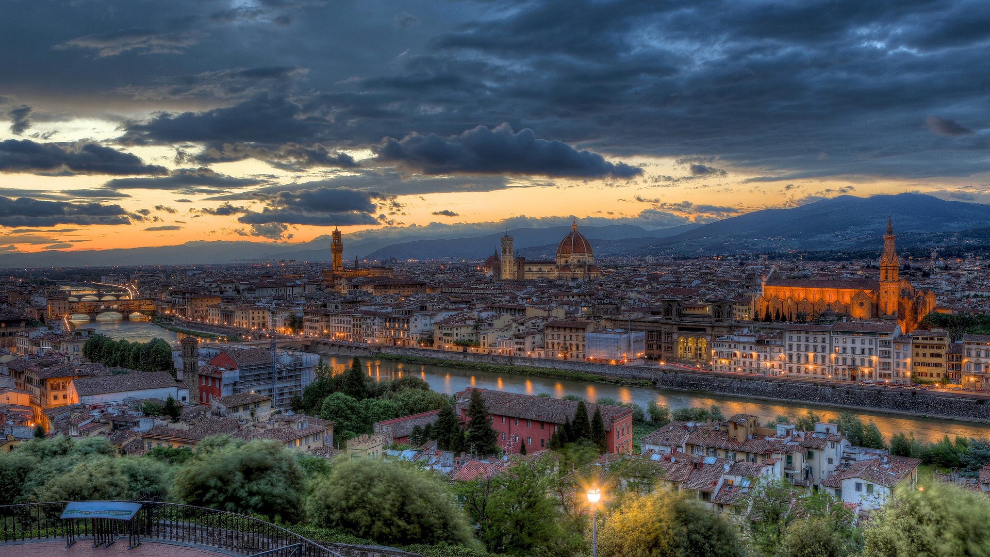 Wallpaper 3840x2160 florence italy buildings panorama hdr 4K 3840x2160