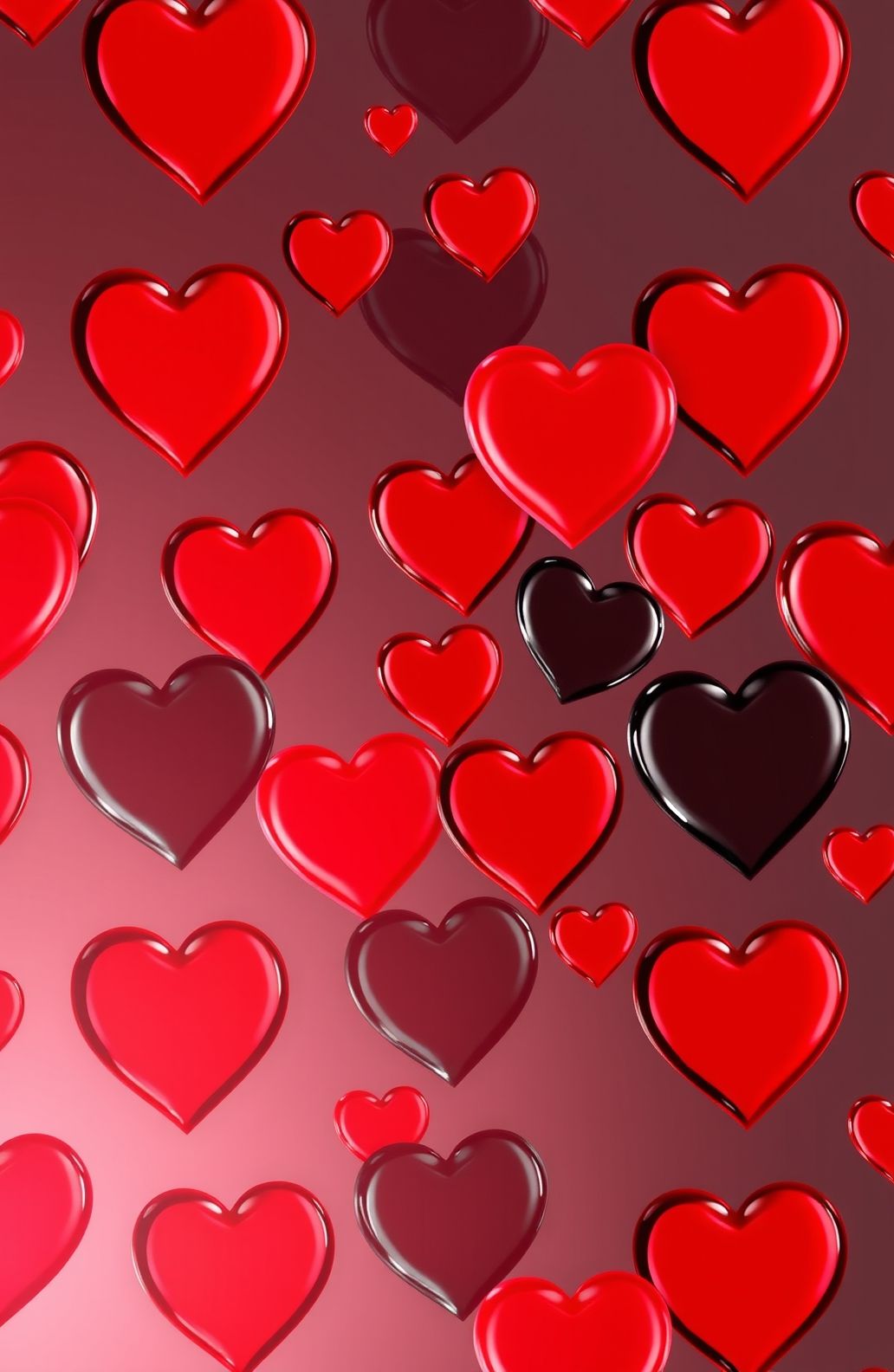 Red And Black Heart Wallpaper